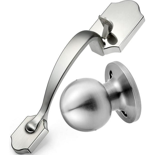Demi-poignée Poignée de Porte d'Entrée avec Bouton pour Portes Côté Droit et Gauche