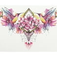 thumbnail image 3 of NOMADIC NOOK Realistic Collarbone Temporary Tatto 2 Pcs Pink, 3 of 5