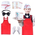 thumbnail image 1 of Set de disfraces Keymall Kids de camarero B para juegos de simulación de Halloween, 1 of 7