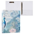 thumbnail image 3 of Peacock Flowers Castle 3 Ring Binders 1.5 inch Hardcover File Folders with Interior Pockets A4 Size Organizer for School Office Hospital, 3 of 8