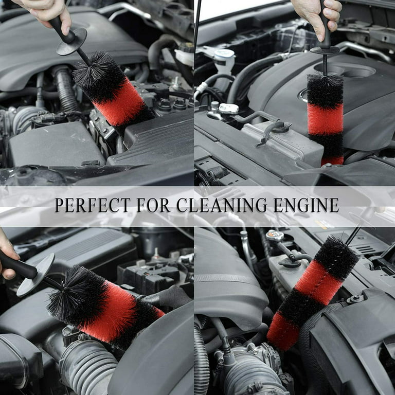 Car Detailing Brush Kits Set Engine Vehicle Wash Auto Rim Wheel Cleaning  Tool