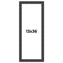 13x36 Frame Brown Rustic Solid Wood Picture Frame 1.5 Inches Wide | Interior Frame Depth 0.5 Inches