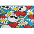thumbnail image 4 of Dreamtimes Skull Flowers Bones Valentines Day Non-Slip Area Rug 72"x48", Soft Non Slip Washable Floor Mats for Indoor Front Porch,Living Room, Bedroom,Kitchen, 4 of 5