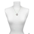 thumbnail image 3 of Delight Jewelry Silvertone Mom Banner on Pink Crystal Heart Hockey Ring Charm Necklace, 18", 3 of 4