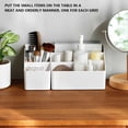 thumbnail image 2 of Caja de almacenamiento de escritorio, organizador de bolígrafos, ahorro de espacio, cosméticos de plástico, papelería de oficina, artículos Almacenamiento y organización del hogar Blanco S Inteprter HA082284-02, 2 of 6