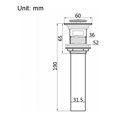 thumbnail image 2 of Tapón de desagüe para fregadero, resistente a los arañazos diarios con superficie pulida similar a un espejo, mecanismo emergente que garantiza un funcionamiento sencillo, acero inoxidable y latón, 2 of 5