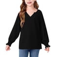 thumbnail image 7 of HIPYLO Kids Thermals Top and Bottom Set Girls Thermal Top Red Top for Girls Shirt School Uniform Shirts for Baby Winter Clothes Girl Clothes for Kids, Black 12-14 Years, 7 of 7