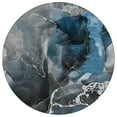 thumbnail image 2 of Addison Rugs Chantille Indoor/Outdoor Contemporary Watercolors Blue Washable Round Rug, 8' x 8', 2 of 6