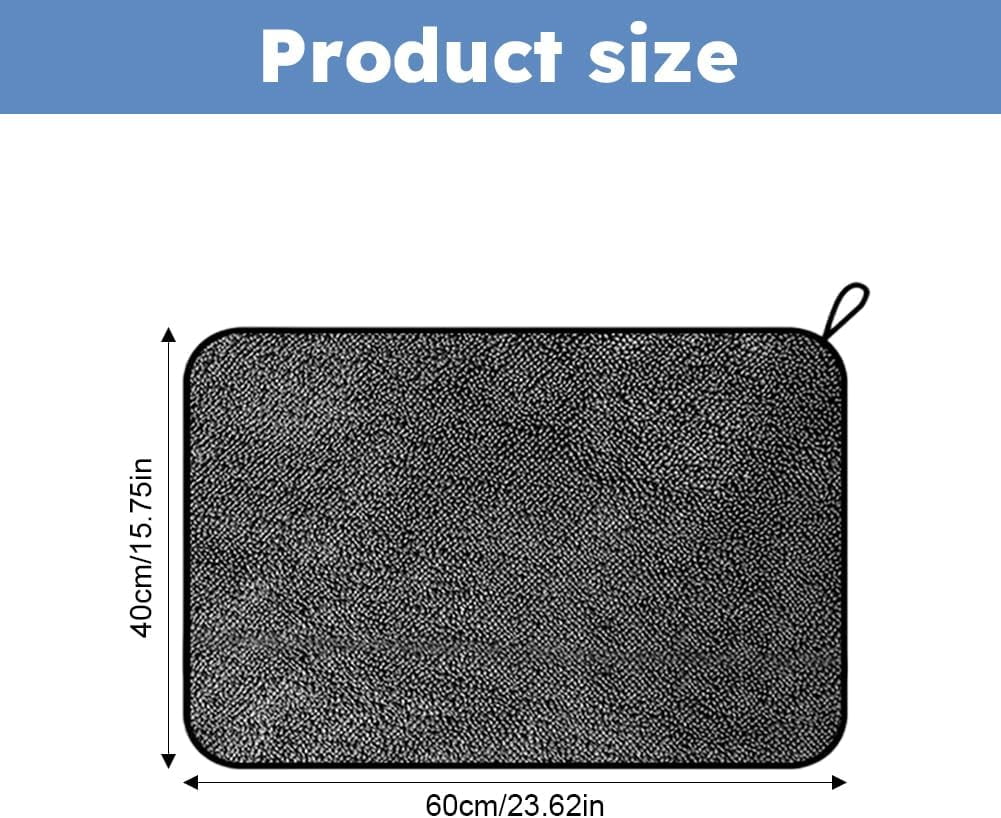 Bathroom Drying Cloth, 2Pack Large Microfibre Cleaning Cloth(60x40cm), Glass Cleaning Cloth, Thicken Car Towel For Car Window Washing, Detailing, Polishing