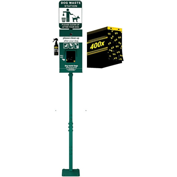 Mini Pet Waste Station with Hand Sanitizer Bottle