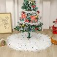 thumbnail image 2 of Christmas Tree Skirt White Tulle Color Ball Elegant Soft  Scene Layout Reusable Party Decoration  Tree Floor Mat Party Supplies, 2 of 10