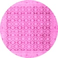 thumbnail image 1 of Ahgly Company Indoor Round Oriental Pink Traditional Area Rugs, 6' Round, 1 of 4
