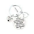 thumbnail image 3 of Hearth & Gear Teacher Appreciation For Women Men Letter Printed Keychain For Teachers Thank You From Graduation Students Teacher Small Wallets with Key Ring Small Key Ring Stretchy Key Ring Small, 3 of 5