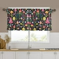 thumbnail image 5 of Magic Mushroom Tier Curtains for Kitchen 57x36 Inch Semi Sheer Light Filtering Half Window Curtains 2 Panels, 5 of 8