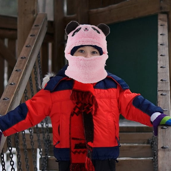 Baluue Hooded Neck Warmer Scarf with Cute Animal Ears, Soft Outdoor Winter Accessory for Warmth and Comfort