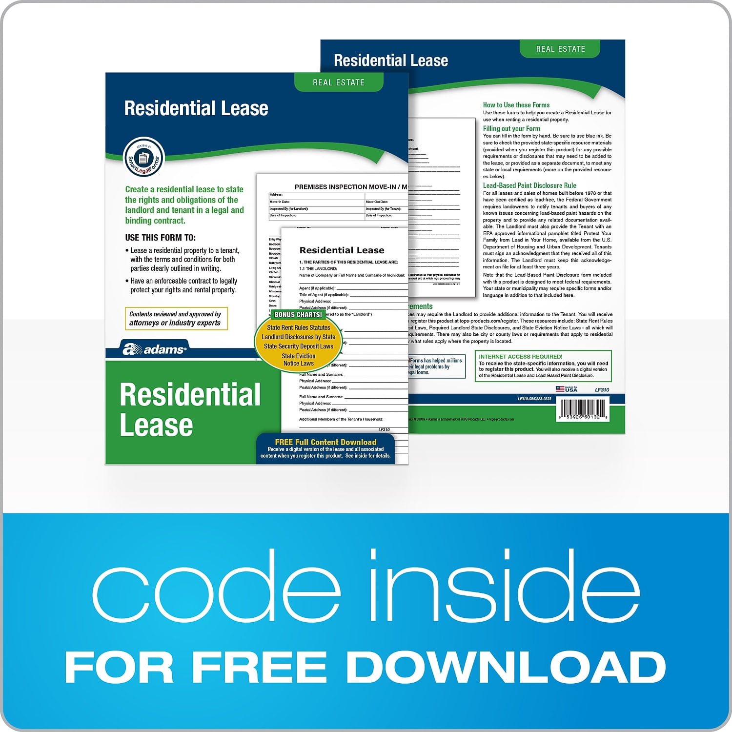 Adams Residential Lease Forms Legal Reference - 1