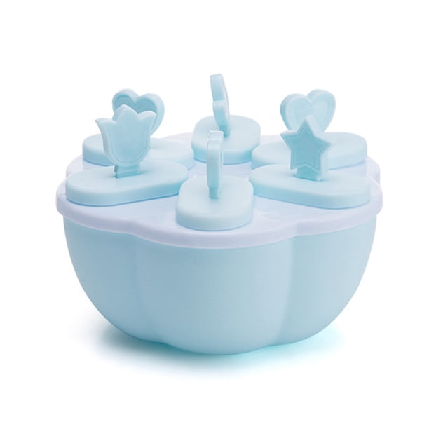 Toystoory Molde de helado de PP de 8 agujeros DIY, bandeja de paletas, herramientas de cubo, soporte para hacer sorbete de paleta congelada, helado DIY Cocina y Comedor azul 13*10cm Toystoory JJ20569-06