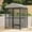 4 x 4 x 6FT, variant on Large Outdoor Dog Kennel with Waterproof Cover, Large Dog House with Feeding Doors, Heavy Duty Dog Enclosures for Garden Backyard Courtyard(4×4×6FT)