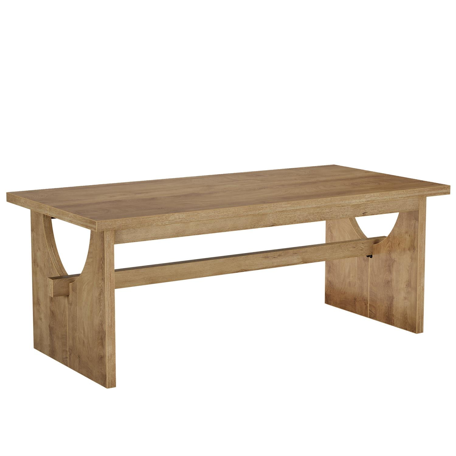 Demi Bonn 62" Large Wooden Desk, Spacious Writing Table, Perfect Home Office Stationery for Home and Professional Use, Brown