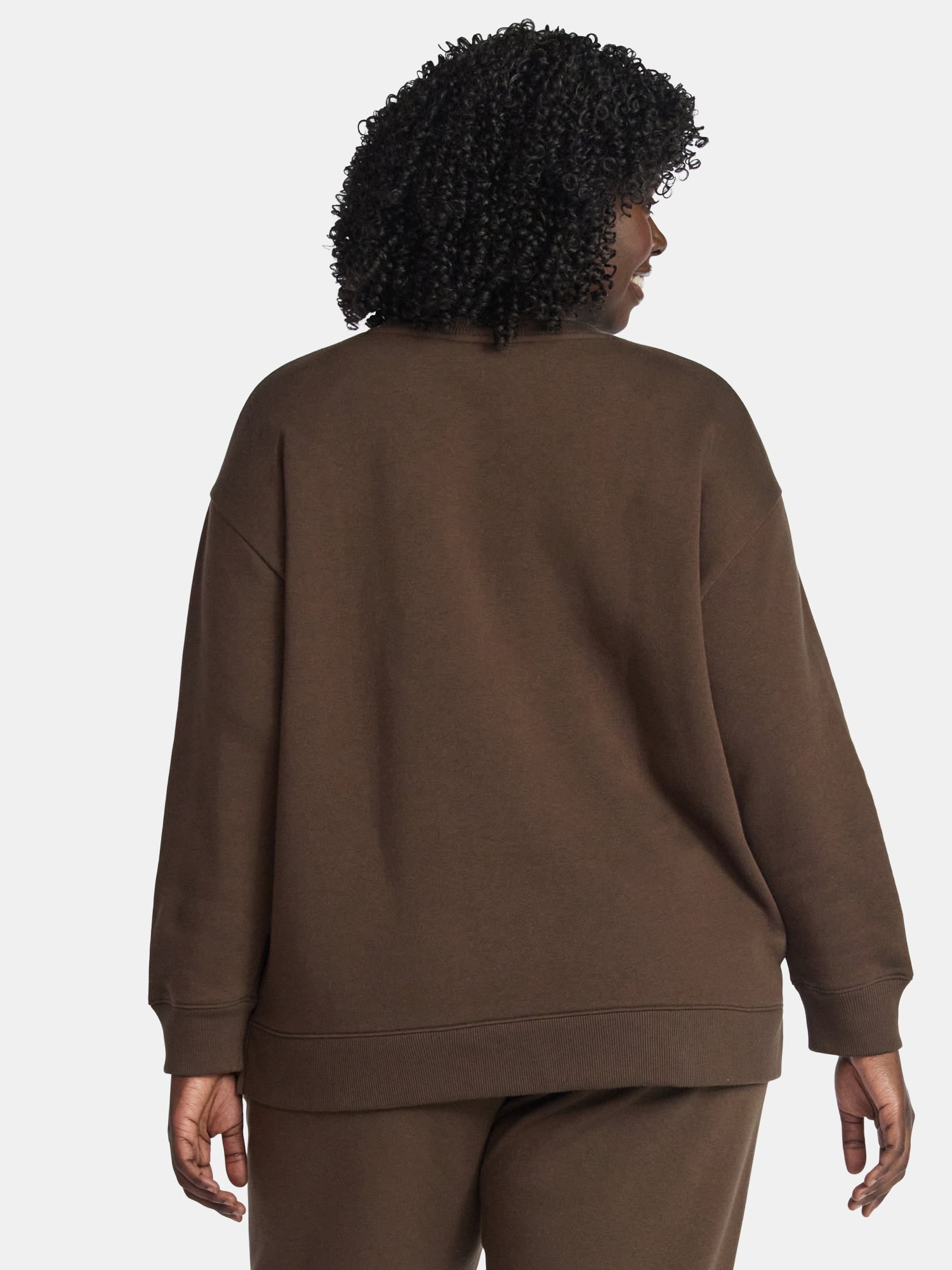 (2 pack) Terra & Sky Women's Plus Size Fleece Sweatshirt, Size 0X-5X