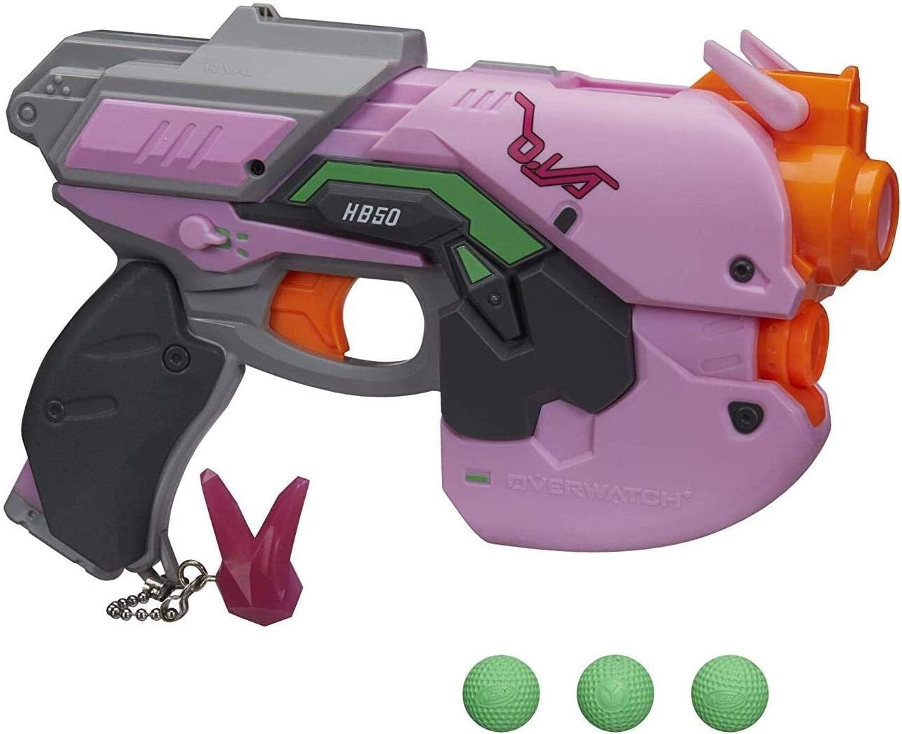 NERF Rival Overwatch D.VA Blaster 3 Overwatch Rounds Ages 14 Toy Gun Fire Fight 