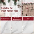 thumbnail image 7 of Merry Christmas Valance Curtain for Windows Winter Xmas Dwarfs Poinsettia Red Green Wooden Curtain Valances Short Window Treatments Panels for Kitchen Bathroom Laundry Room Basement 42 x 18 Inch, 7 of 7