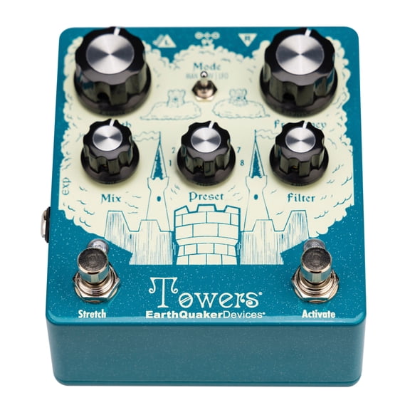 EarthQuaker Towers Soundscape Generator Stereo Reverb Pedal with Resonant Filter and Stretch Function