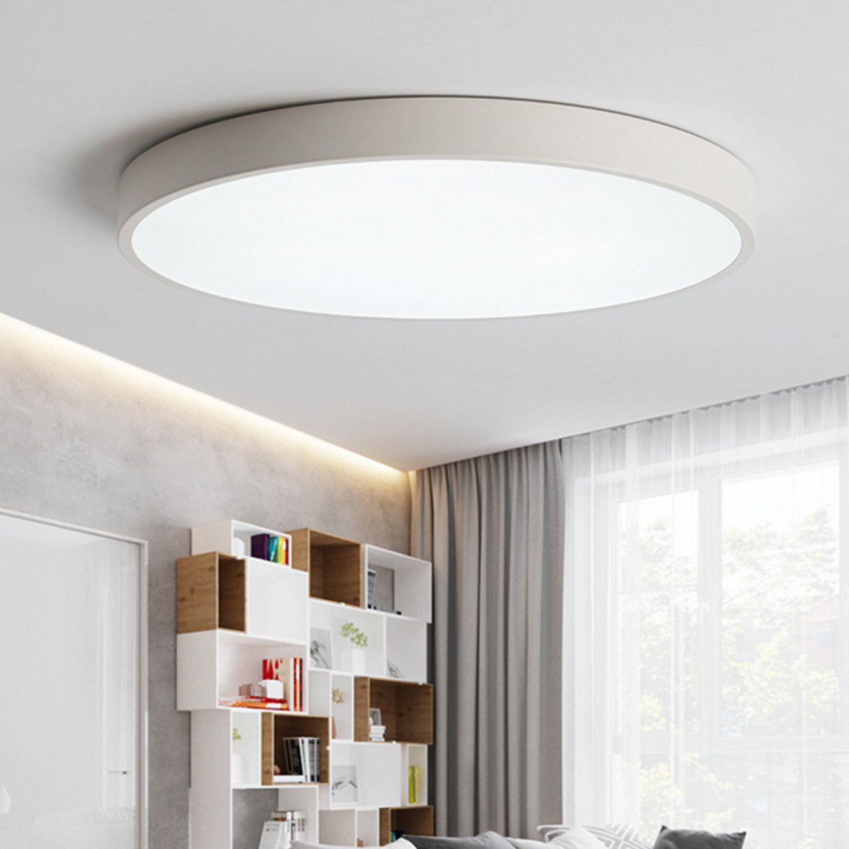 Modern Round LED Ceiling Down Light Ultra Thin Flush Mount Kitchen