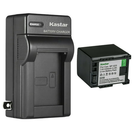 Kastar 1-Pack Battery and AC Wall Charger Replacement for Canon BP-820 BP820 BP-828 BP828 Battery Canon CG-800 CG800 Charger Canon XF400 XF405 XA10 XA11 XA15 XA20 XA25 XA30 XA35 Camera