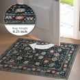 thumbnail image 3 of Toyoso 2x3 Area Rug Living Room Rugs - Machine Washable Traditional Floral Rug Non-Slip Classic Farmhouse Entryway Mat for Indoor Front Door, Kitchen, and Home Décor – Black, 3 of 9