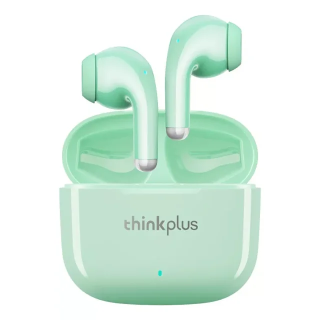 Auriculares in-ear gamer inalámbricos Lenovo LP40 Pro verde con luz LED