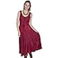 thumbnail image 3 of Scully HC118-BUR-L Honey Creek Robe Sans Manches Longueur Complète à Lacets pour Femmes - Bordeaux - Large, 3 of 4