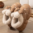 thumbnail image 3 of Nuevos zapatos de algodón para mujer, nuevos zapatos de algodón de suela gruesa con lazo de invierno, antideslizantes y de terciopelo, botas de nieve cálidas para el hogar y al aire libre, 3 of 5
