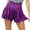 Purple, variant on YYDGH Womens Sequin Shorts Elastic High Waisted Pleated Ruffle Cute Shorts Beach Flowy Casual Glitter Sparkly Shorts Blue 3XL