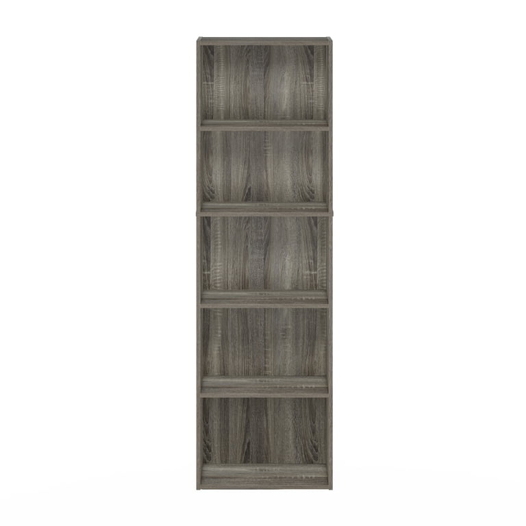 Furinno Luder 5-Tier Open Shelf Bookcase, French Oak photo 3