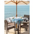 thumbnail image 3 of Outdoor Tablecloth with Umbrella Hole for Patio/Picnic/Party/Camping, Blue Grey Floral Waterproof Table Cloth Square Cover Washable, Botanical Leaves Spring Chic Flower (54"x 54"), 3 of 9
