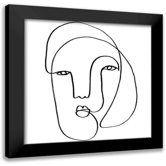 Borges, Victoria 12x12 Black Modern Framed Museum Art Print Titled - Minima II