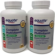 Equate Mature Adult 50+ One Daily Complete Multivitamin Compare to Centrum Silver (200 Ct) ( Pack of Two )