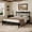 Black, variant on Countryside Style Queen Size Wooden Bed Frame with Spindle Headboard, Heavy-Duty Platform Bed with Slats Support, No Box Spring Required, for Bedroom, White