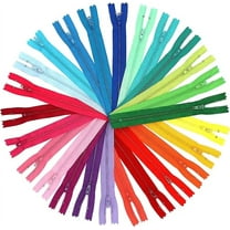 YKK 24 Inch #3 Skirt & Dress Nylon Coil Zippers - Assortment of Colors (25 Zippers)