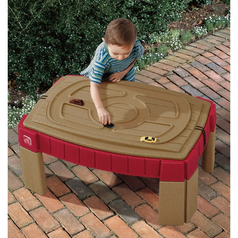 Step2 Naturally Playful Red Plastic Sandbox and Toddler Step2 Naturally Playful Red Plastic Sandbox and Toddler