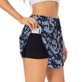 thumbnail image 2 of Bixox Women's Dragon pattern 2 in 1 Running Shorts - Lightweight Athletic Workout Gym Yoga Shorts Liner with Pockets - XX-Large, 2 of 7