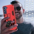 thumbnail image 6 of CoverON For Samsung Galaxy S21 FE Phone Case, KickStand Ring Loop Holder Rugged Cover Magnetic Slide Stand, Red, 6 of 9