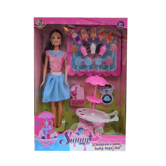 Muñeca y Set de Juego Shogun Carrito de Helados