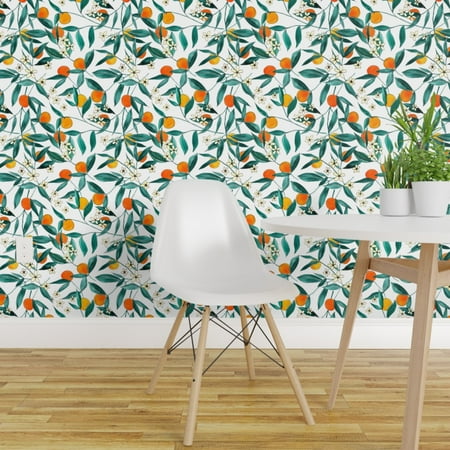 Peel-and-Stick Removable Wallpaper Orange Summer Fruits Modern Oranges