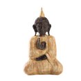 thumbnail image 1 of Estatua de Buda de resina del sudeste asiático de 25,5 cm, aspecto de madera, 1 of 3