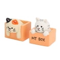 thumbnail image 3 of Animal Resin Ornament,2PCS Cat Statue Real Kitten Ornament Desk Cat Figurine Finely Tuned Performance, 3 of 14