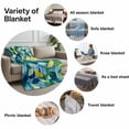 thumbnail image 6 of Throw Blanket for Couch Abstract Leaves Soft Fleece Flannel Blankets Cozy Lightweight Blanket for Home Sofa Living Room Watercolor Bed Throws 30" x 40", 6 of 9