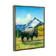 thumbnail image 3 of Stupell Industries Bison Rural Mountain Painting Animals & Insects Painting Gray Floater Framed Art Print Wall Art, 25 x 31, 3 of 9