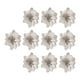 thumbnail image 5 of Conjunto de 10 piezas de flores artificiales resplandecientes para celebrar la Navidad, centro de mesa, adornos festivos para bodas, guirnalda hecha Plata, 5 of 8